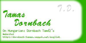 tamas dornbach business card